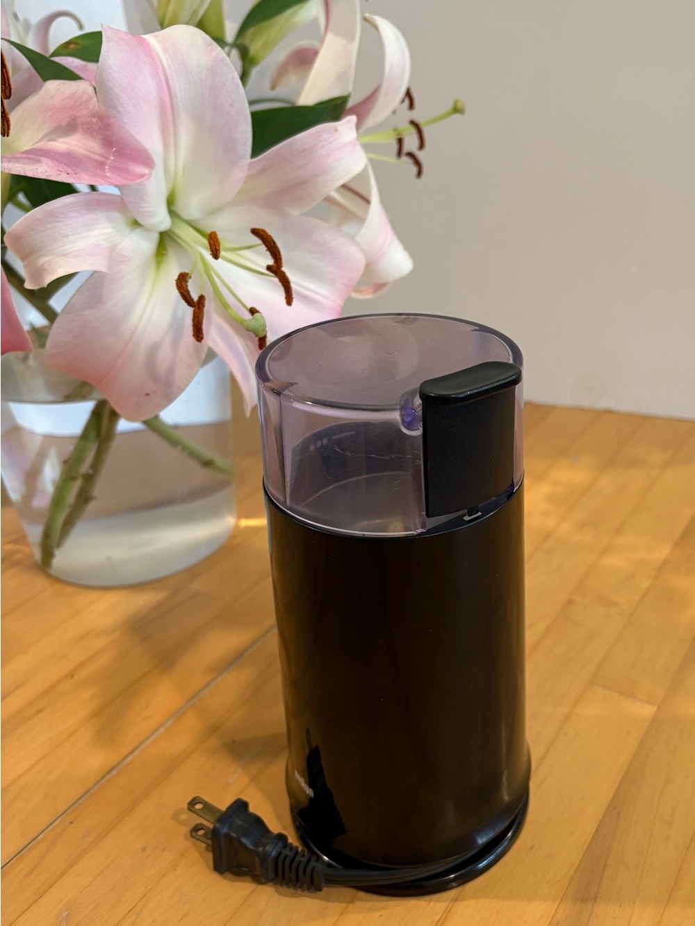 Braun Electric Coffee Bean Grinder with Smoke Plastic Lid - Black